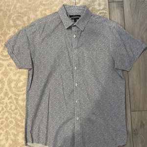 Marc Anthony Luxury Slim Fit Short Sleeve Button Down